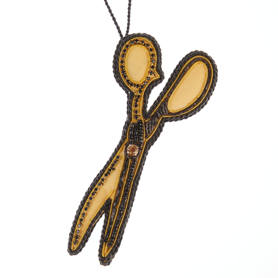 Gold & Black Crystal Scissors - Collectors Item